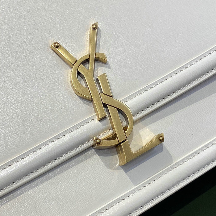 YSL Solferino Medium Satchel White 634305