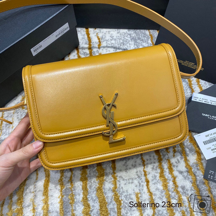 YSL Solferino Medium Satchel Yellow 634305