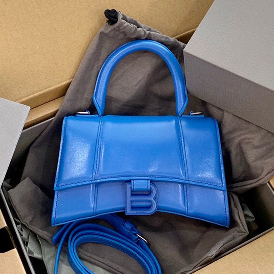 Balenciaga Box calfskin Hourglass Top Handle Bag B59356A1