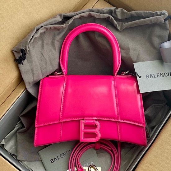 Balenciaga Box calfskin Hourglass Top Handle Bag B59356A3