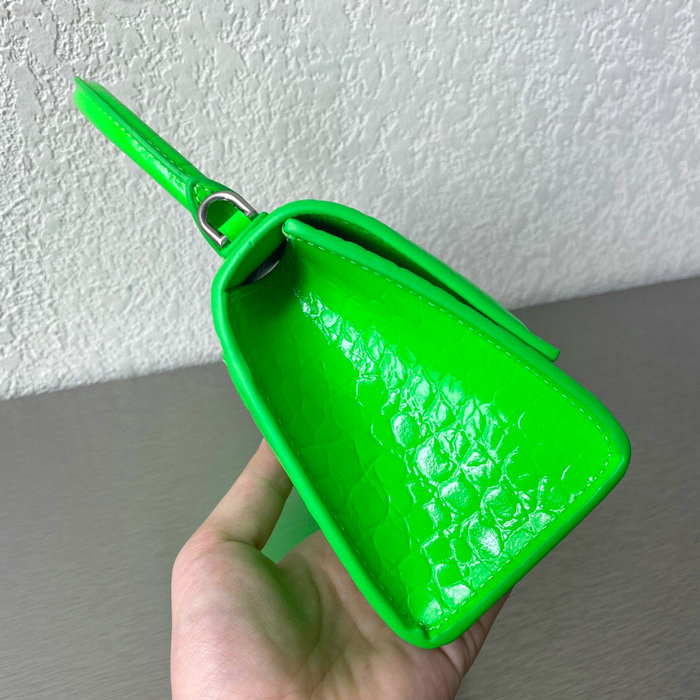 Balenciaga croc-effect leather Hourglass Top Handle Bag B59356B3