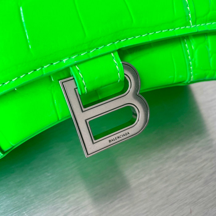 Balenciaga croc-effect leather Hourglass Top Handle Bag B59356B3