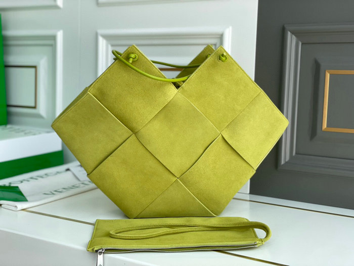 Bottega Veneta Intrecciato Suede Tote Bag Green B72901