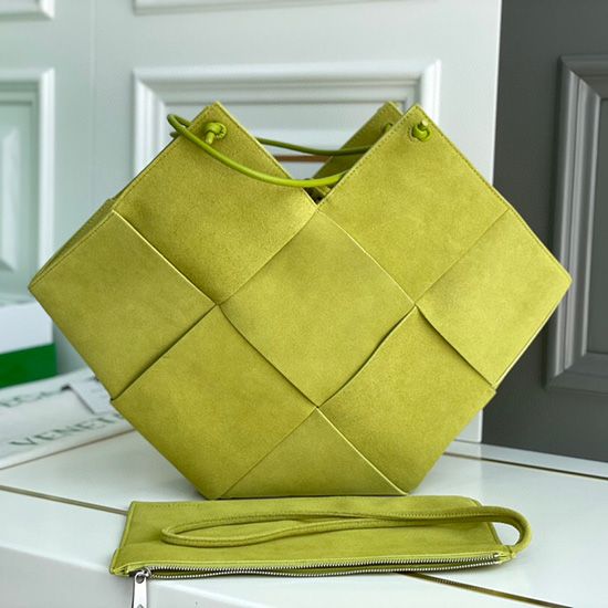 Bottega Veneta Intrecciato Suede Tote Bag Green B72901