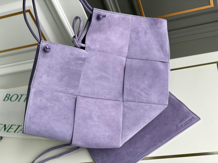 Bottega Veneta Intrecciato Suede Tote Bag Purple B72901