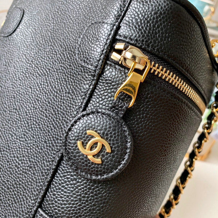 Chanel Caviar Leather CC Logo Coco Vanity Case Bag AS2169