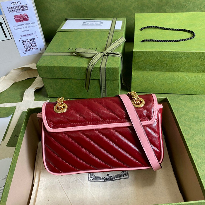 Gucci GG Marmont Matelasse Mini Bag Red 446744