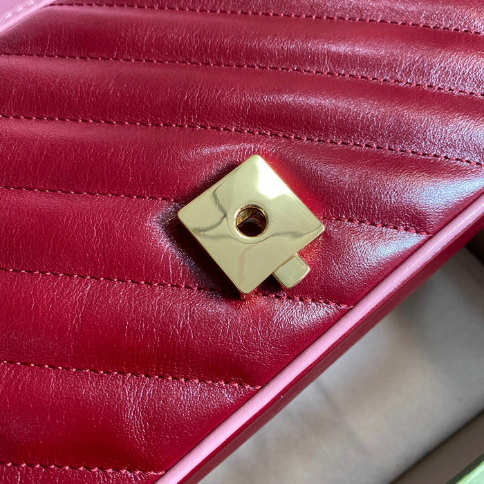 Gucci GG Marmont Small Shoulder Bag Red 443497