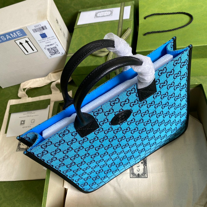 Gucci GG Tote Bag Blue 550763
