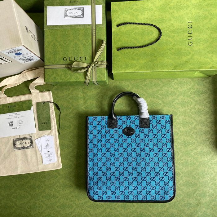 Gucci GG Tote Bag Blue 550763