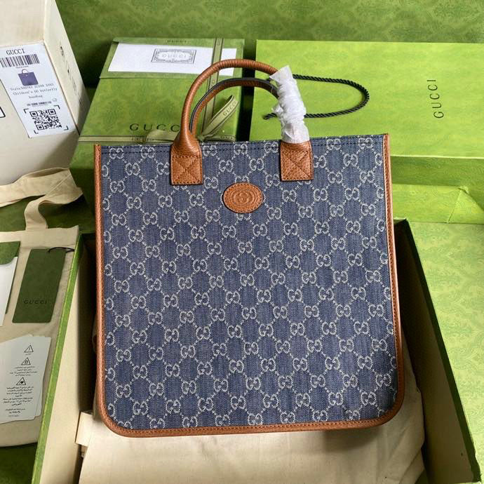 Gucci GG Tote Bag Denim 550763