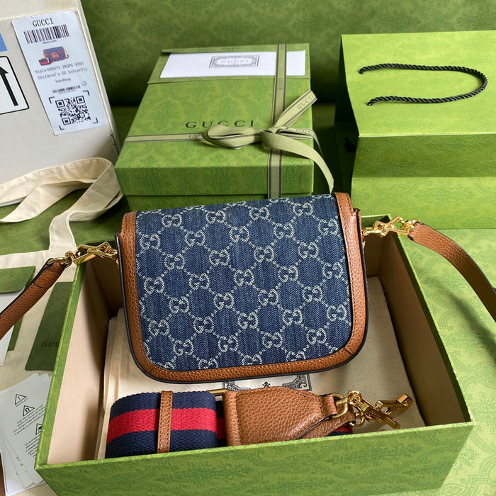 Gucci Horsebit 1955 Mini Bag Blue 658574