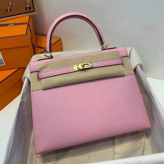 Hermes Epsom Leather Kelly Bag Pink HK283221