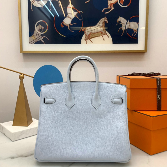 Hermes Togo Leather Birkin Bag Blue Brume HB2530357