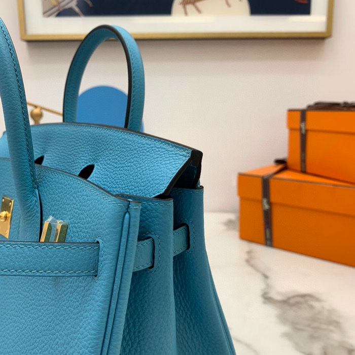 Hermes Togo Leather Birkin Bag Blue De Nord HB2530357