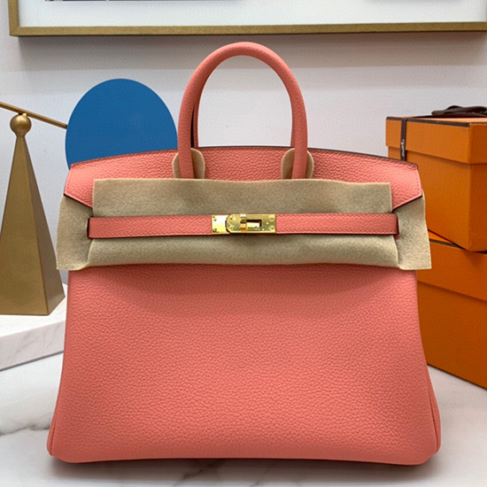 Hermes Togo Leather Birkin Bag Rose Ete HB2530357