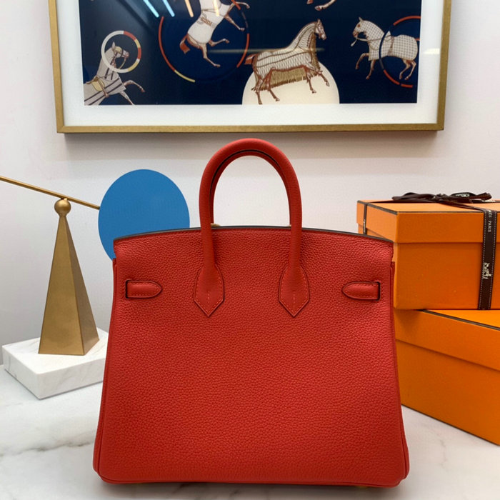 Hermes Togo Leather Birkin Bag Sanguine HB2530357