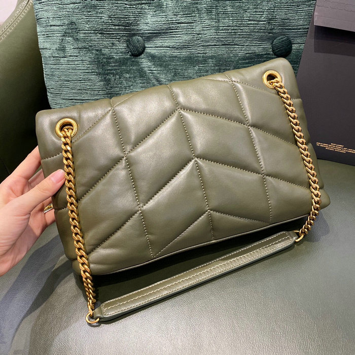 Saint Laurent Loulou Puffer Small Bag Green 577476