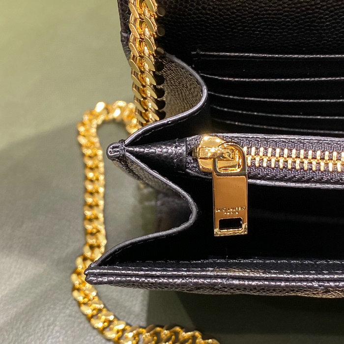 Saint Laurent Monogram Chain Wallet Black 620280