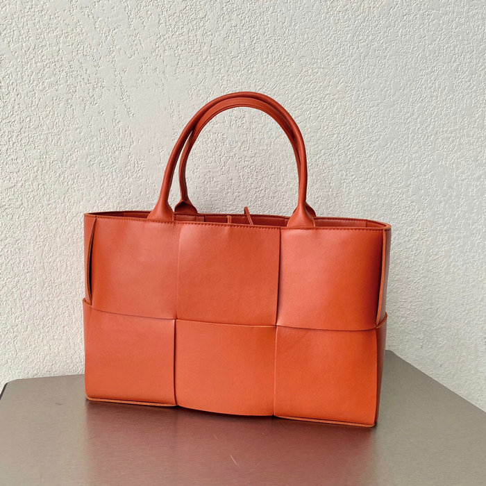 Bottega Veneta Arco Maxi Intrecciato Tote Bag Orange B6091757