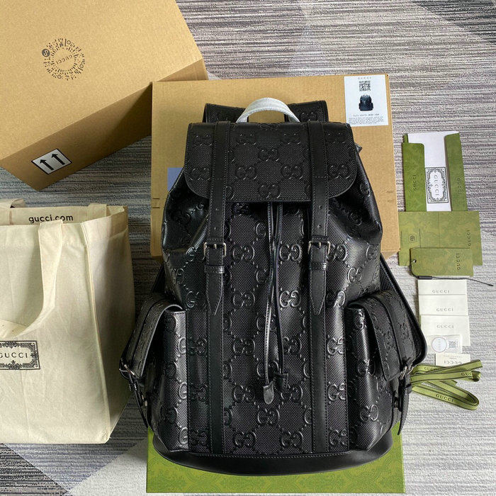 Gucci GG embossed backpack Black 625770