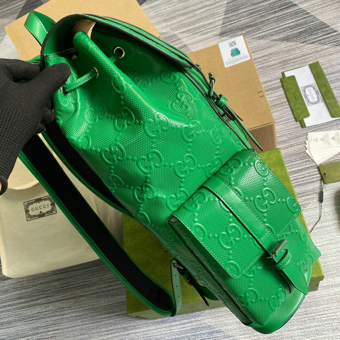 Gucci GG embossed backpack Green 625770