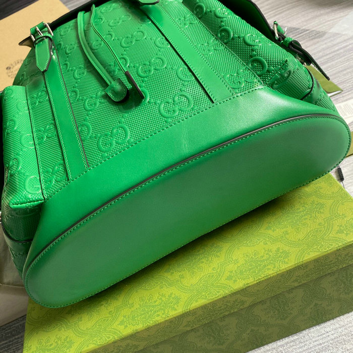 Gucci GG embossed backpack Green 625770