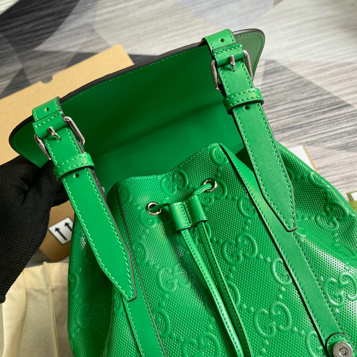 Gucci GG embossed backpack Green 625770
