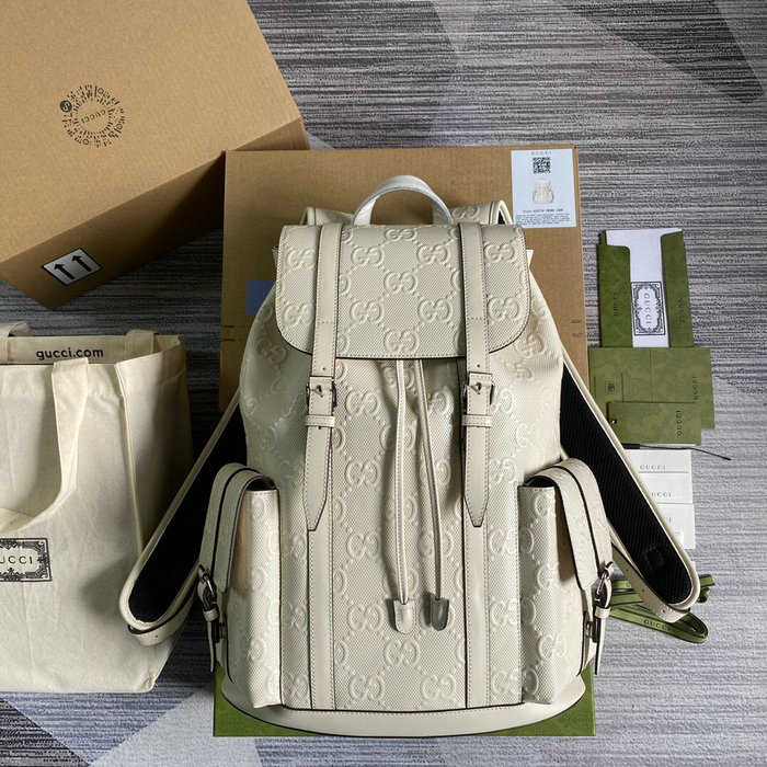 Gucci GG embossed backpack White 625770