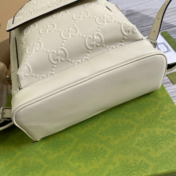 Gucci GG embossed backpack White 658579