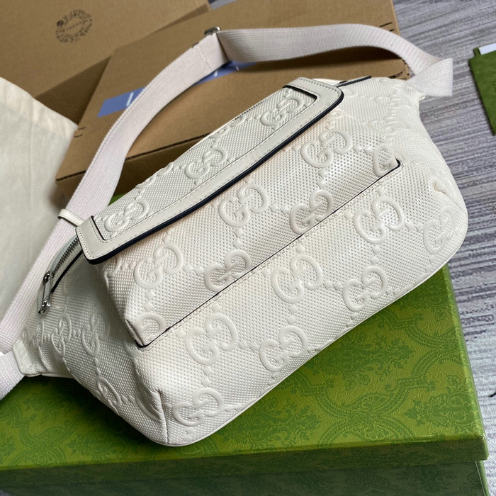 Gucci GG embossed belt bag White 645093