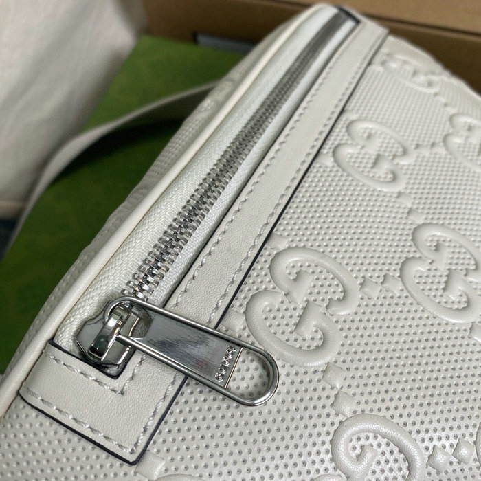 Gucci GG embossed belt bag White 658582