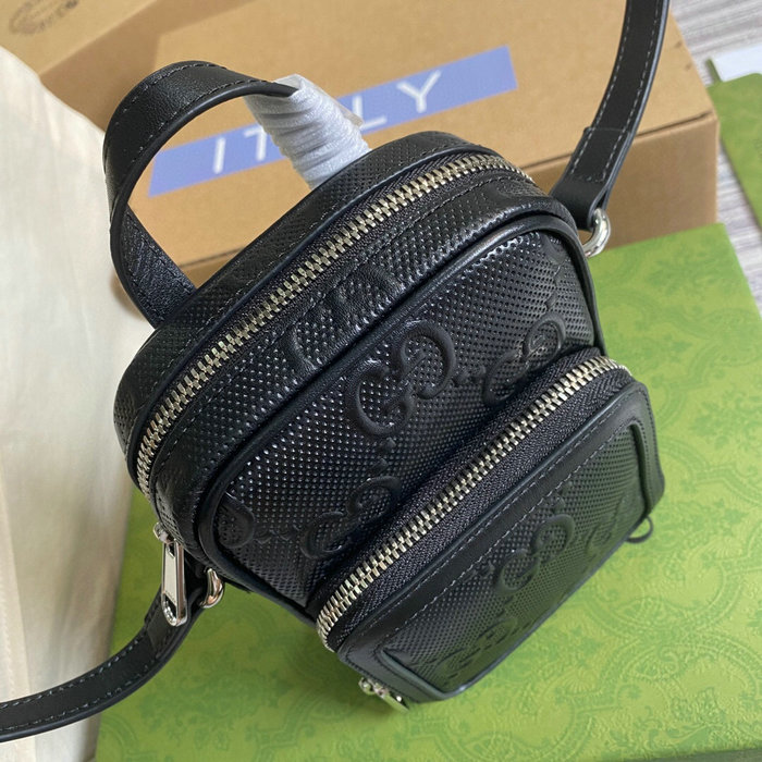 Gucci GG embossed mini bag Black 658553