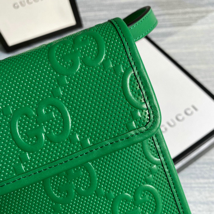 Gucci GG embossed mini bag Green 625571