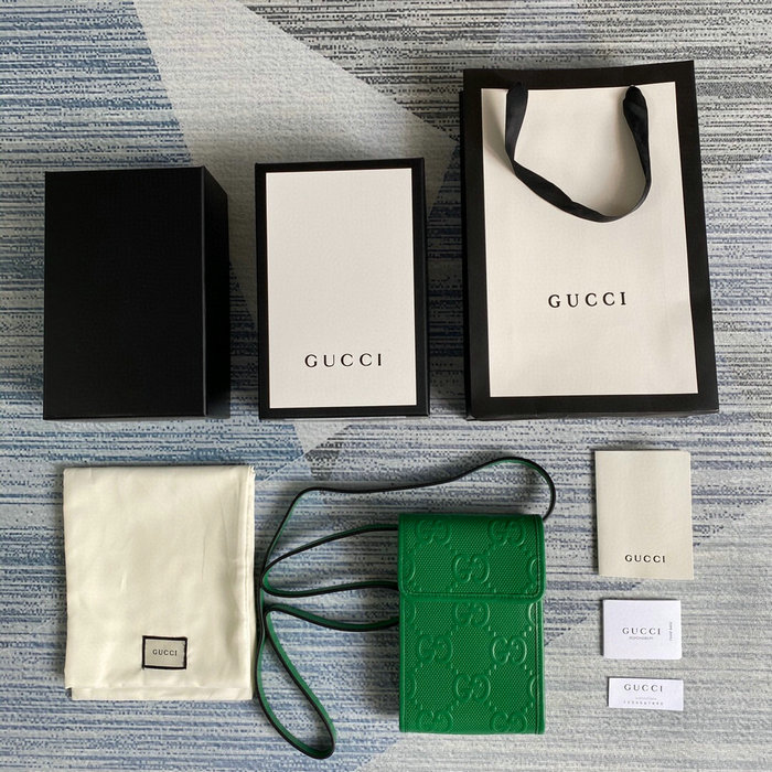 Gucci GG embossed mini bag Green 625571