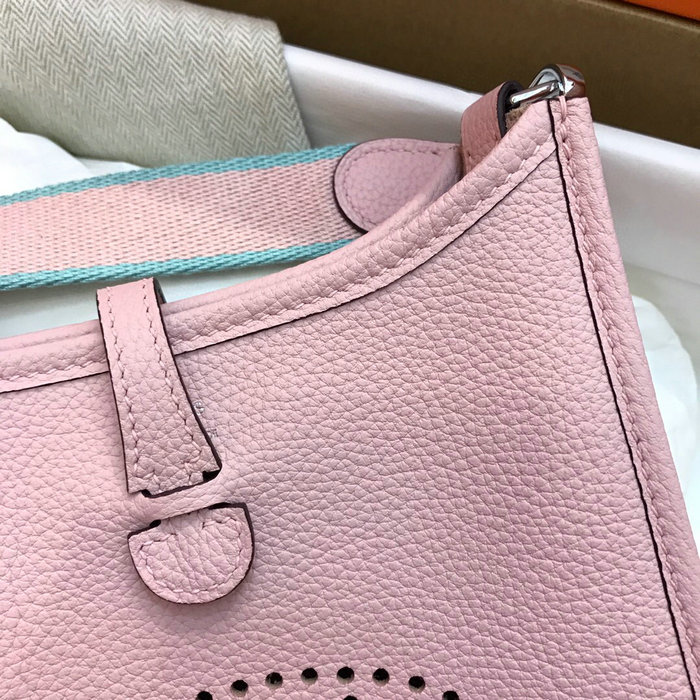 Hermes Togo Leather Mini Evelyne Bag Pink H05634