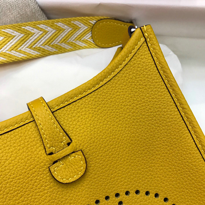 Hermes Togo Leather Mini Evelyne Bag Yellow H05634