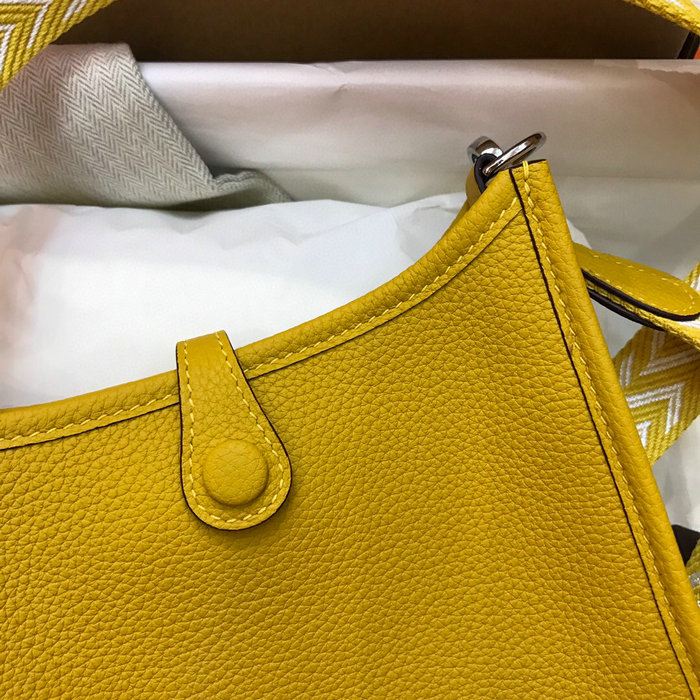 Hermes Togo Leather Mini Evelyne Bag Yellow H05634