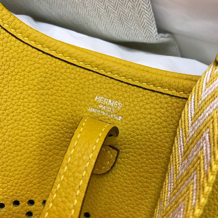 Hermes Togo Leather Mini Evelyne Bag Yellow H05634