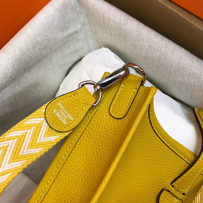 Hermes Togo Leather Mini Evelyne Bag Yellow H05634