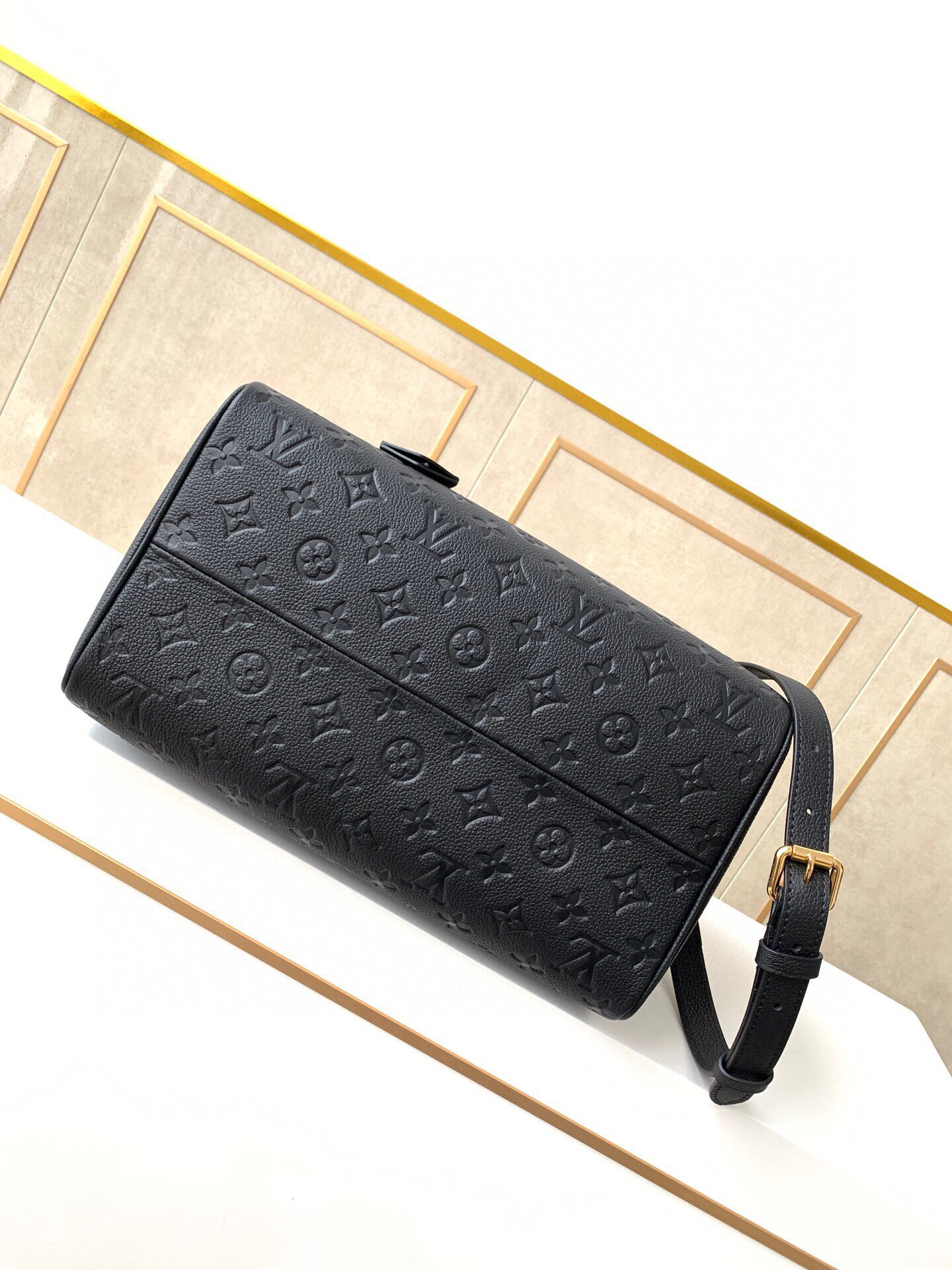 Louis Vuitton Monogram Empreinte Speedy Bandoulier Black M44736