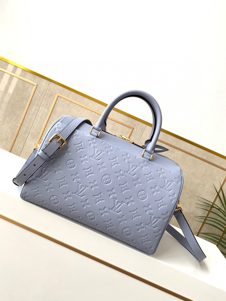 Louis Vuitton Monogram Empreinte Speedy Bandoulier Blue M44736