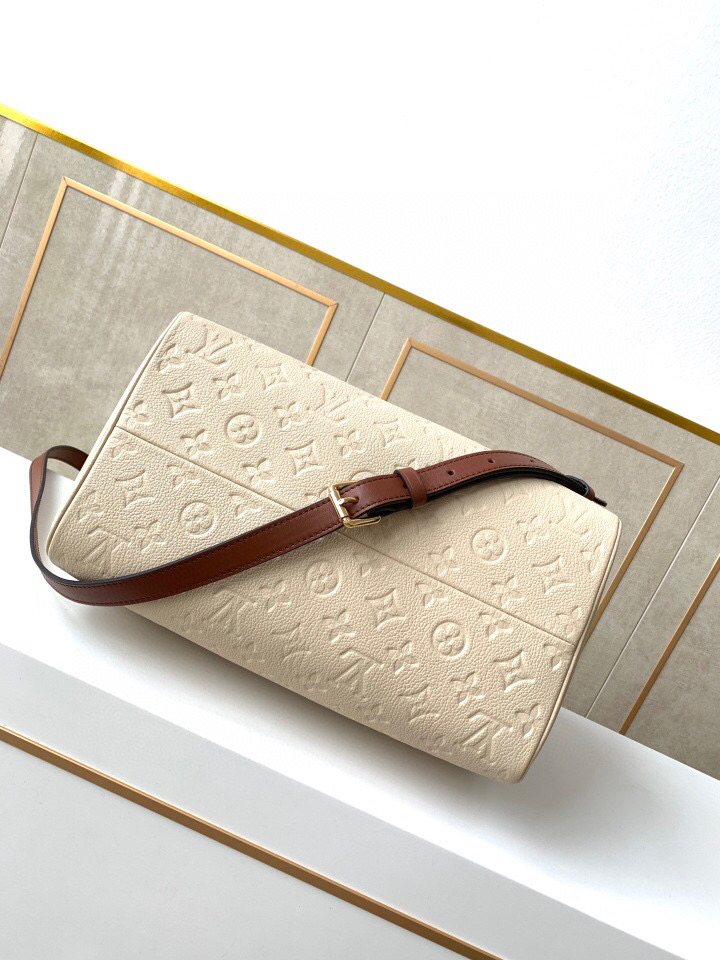 Louis Vuitton Monogram Empreinte Speedy Bandoulier Cream M44736