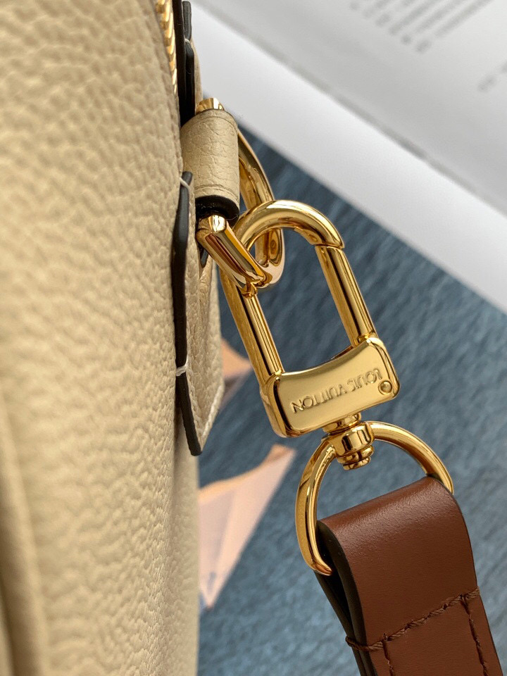 Louis Vuitton Monogram Empreinte Speedy Bandoulier Cream M44736