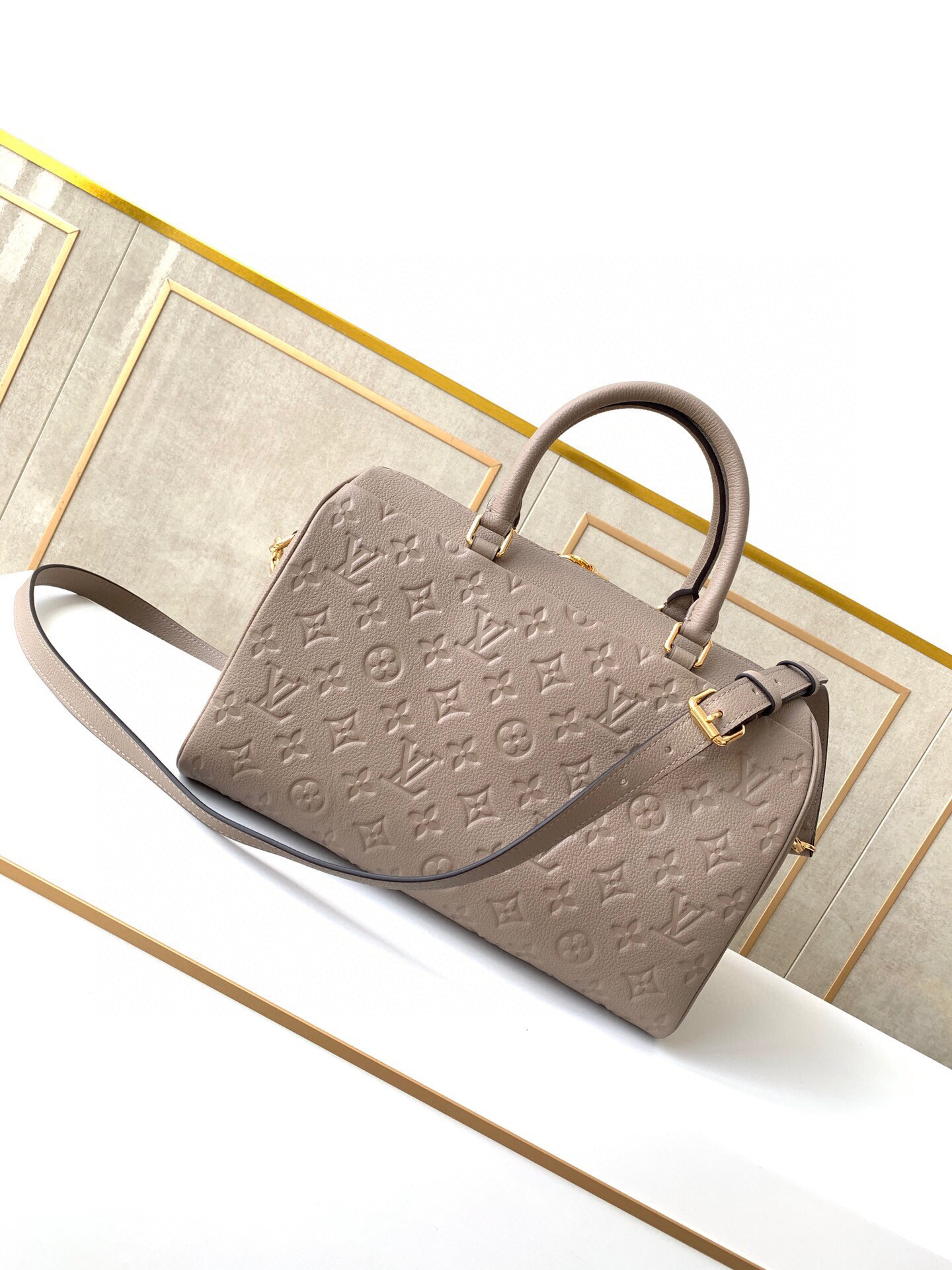 Louis Vuitton Monogram Empreinte Speedy Bandoulier Nude M44736