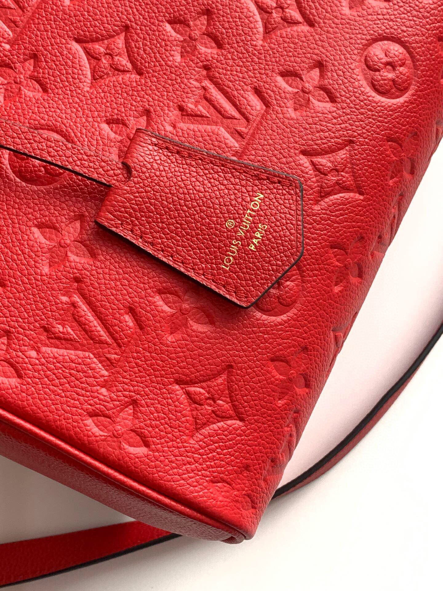 Louis Vuitton Monogram Empreinte Speedy Bandoulier Red M44736