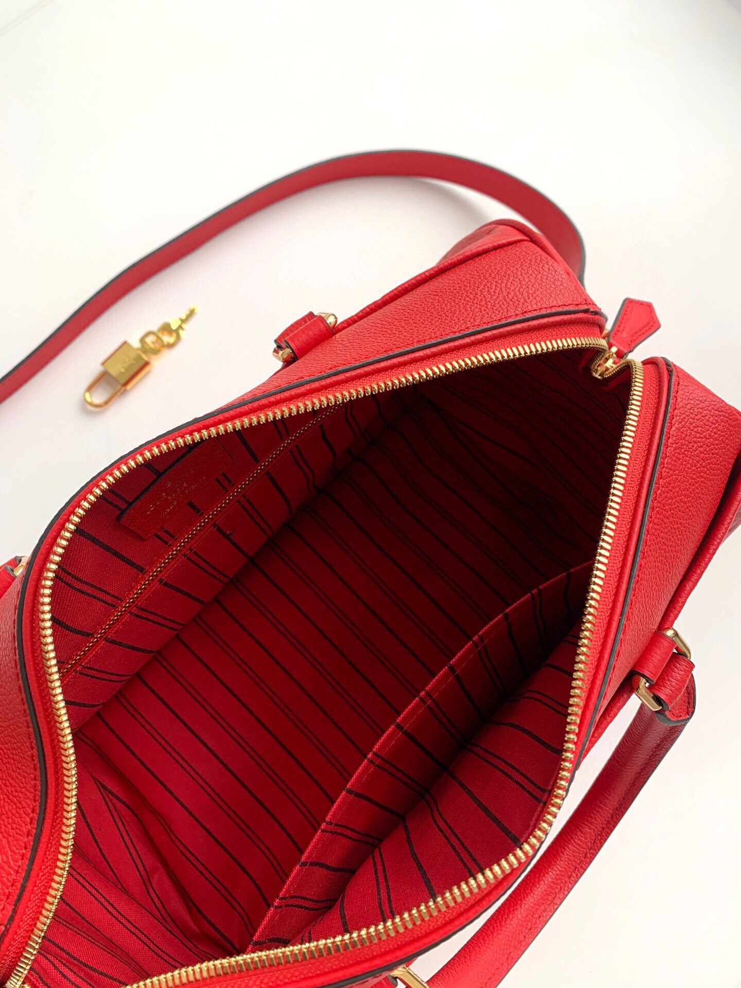 Louis Vuitton Monogram Empreinte Speedy Bandoulier Red M44736