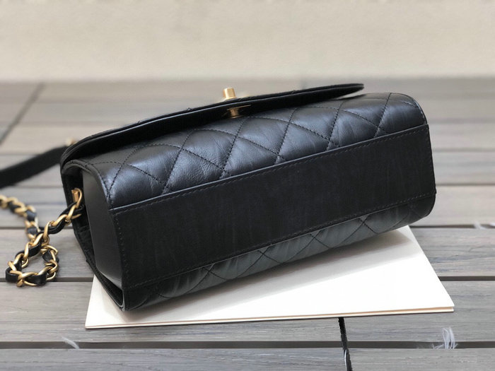 Chanel Flap Bag With Top Handle Black AS2478