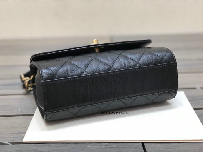 Chanel Mini Flap Bag With Top Handle Black AS2477