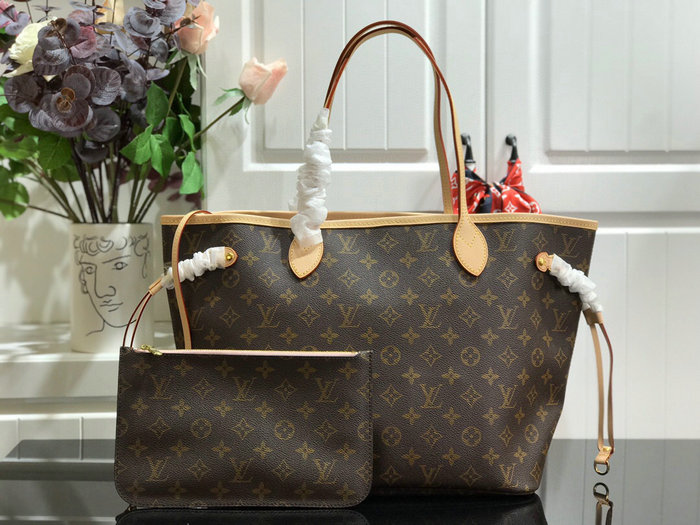Louis Vuitton Monogram canvas NEVERFULL MM Red N41605